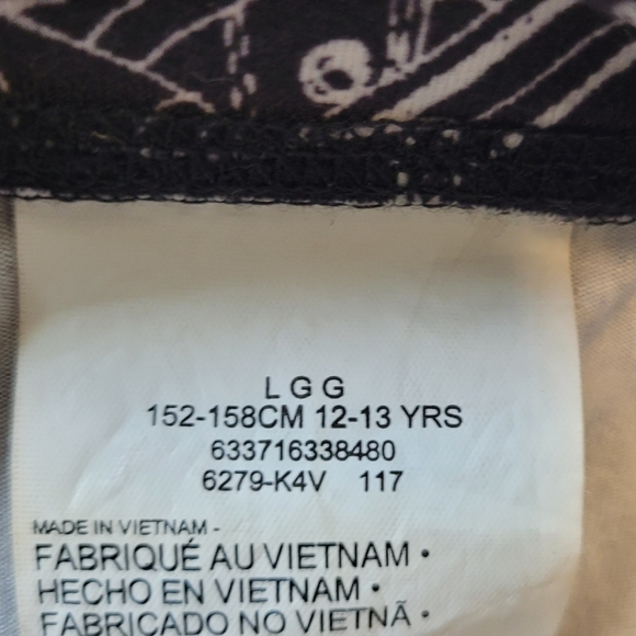 🖤Converse Capri Leggings- Blk/Wht Chuck Taylor pattern, Hot pink Logo💗 *Large* - Picture 4 of 15